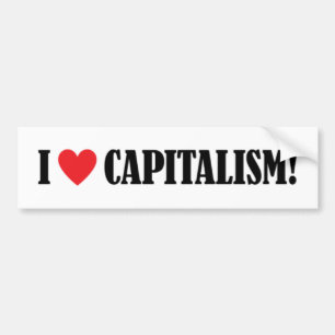 Adesivo Para Carro Eu amo o capitalismo!