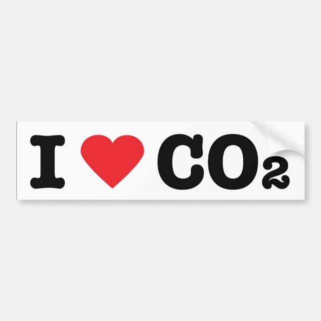 Adesivo Para Carro Eu amo o CO2 (Frente)
