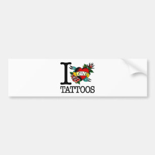 Adesivo Para Carro eu amo o design coberto tatuagem do tat dos