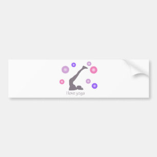 Adesivo Para Carro Eu amo o design legal da ioga!