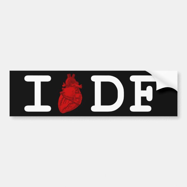 Adesivo Para Carro Eu amo o DF (Frente)