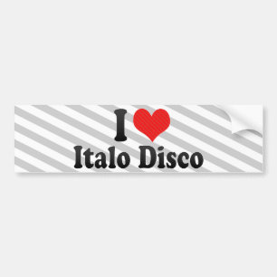 Adesivo Para Carro Eu amo o disco de Italo