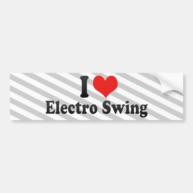 Adesivo Para Carro Eu amo o electro balanço (Frente)