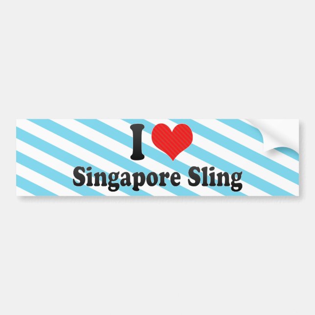 Adesivo Para Carro Eu amo o estilingue de Singapore (Frente)