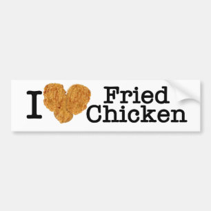 Adesivo Para Carro Eu amo o frango frito