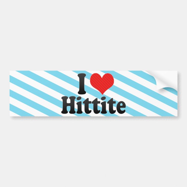 Adesivo Para Carro Eu amo o Hittite (Frente)
