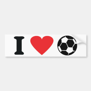Adesivo Para Carro Eu amo o ícone do futebol