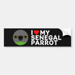 ADESIVO PARA CARRO EU AMO O MEU PARRÓGIO SENEGAL