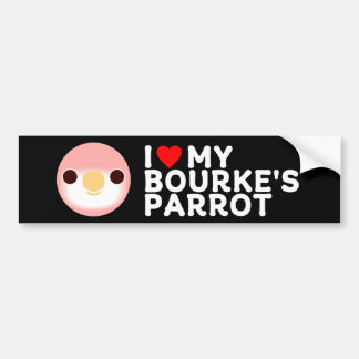 Adesivo Para Carro EU AMO O PARROT DO MEU BURGO - ruino
