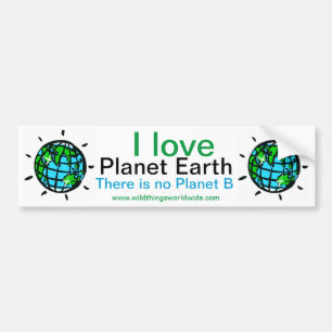 Adesivo Para Carro Eu amo o Planet EARTH. Nossa única casa.