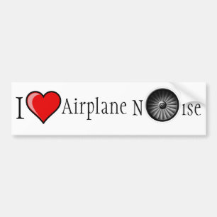 Adesivo Para Carro Eu amo o ruído do avião