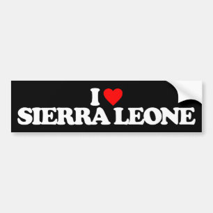 ADESIVO PARA CARRO EU AMO O SIERRA LEONE