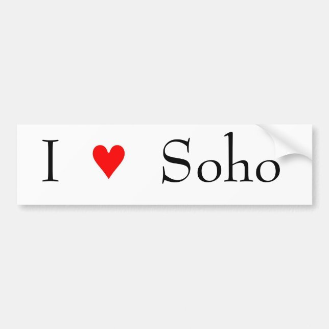 Adesivo Para Carro Eu amo o soho (Frente)