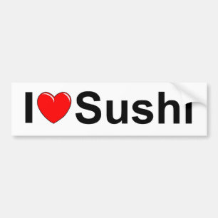 Adesivo Para Carro Eu amo o sushi (do coração)