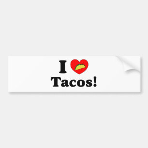Adesivo Para Carro Eu amo o Tacos