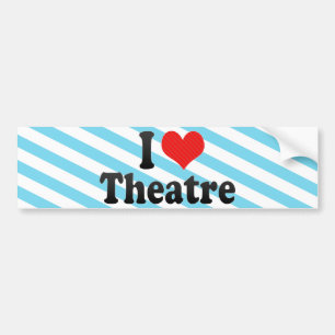 Adesivo Para Carro Eu amo o teatro