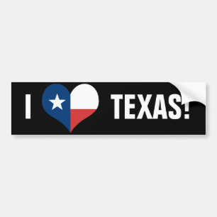 Adesivo Para Carro Eu amo o Texas