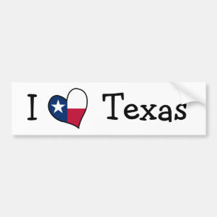 Adesivo Para Carro Eu amo o Texas