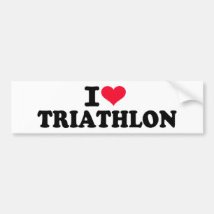 Adesivo Para Carro Eu amo o Triathlon