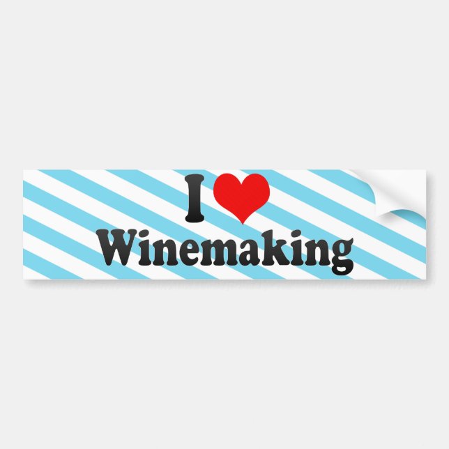 Adesivo Para Carro Eu amo o Winemaking (Frente)