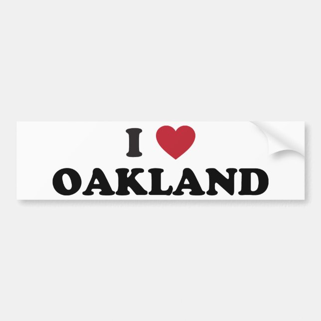 Adesivo Para Carro Eu amo Oakland Califórnia (Frente)
