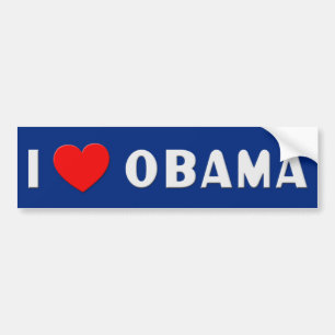 Adesivo Para Carro Eu amo Obama Bumpersticker