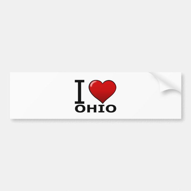 ADESIVO PARA CARRO EU AMO OHIO (Frente)