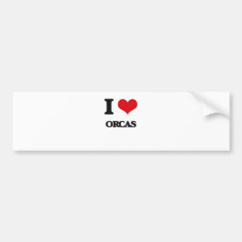 Adesivo Para Carro Eu amo orcas
