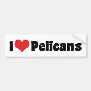 Adesivo Para Carro Eu Amo Pelicanos Coração - Amante de Pelicanos