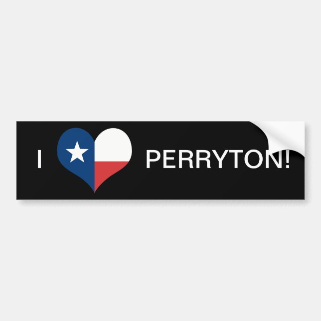 ADESIVO PARA CARRO EU AMO PERRYTON! (Frente)