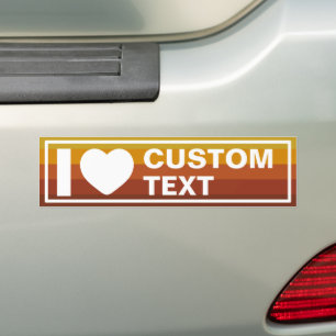 Adesivo Para Carro Eu Amo Personalizado Vintage Retro
