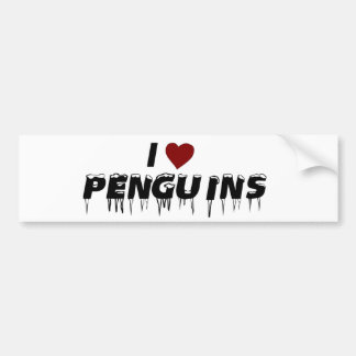 Adesivo Para Carro Eu amo pinguins