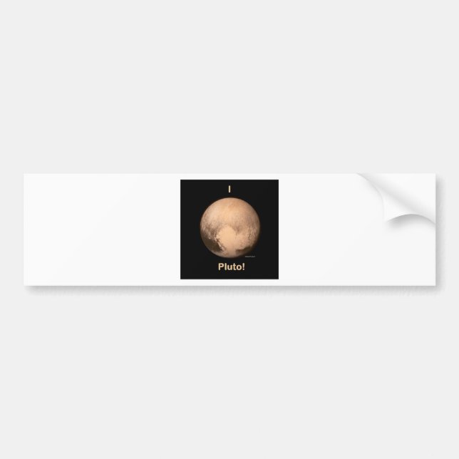 Adesivo Para Carro Eu amo Pluto! (Frente)