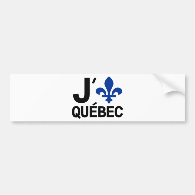 Adesivo Para Carro Eu amo Quebeque (Frente)