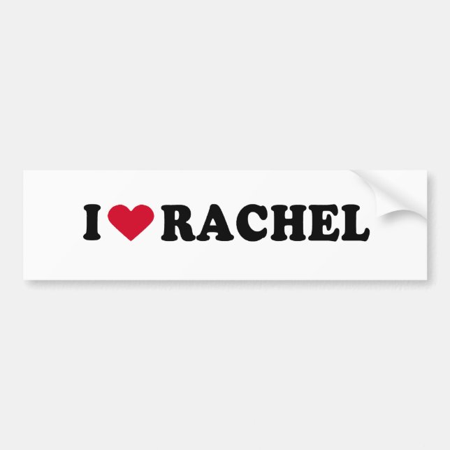 ADESIVO PARA CARRO EU AMO RACHEL (Frente)