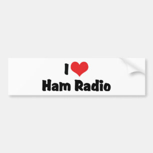 Adesivo Para Carro Eu Amo Rádio Amador - Amante de Rádio Amador