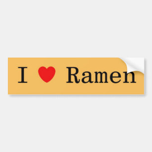 Adesivo Para Carro Eu amo Ramen