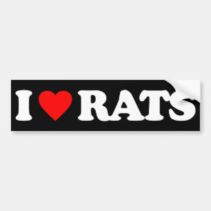 ADESIVO PARA CARRO EU AMO RATOS