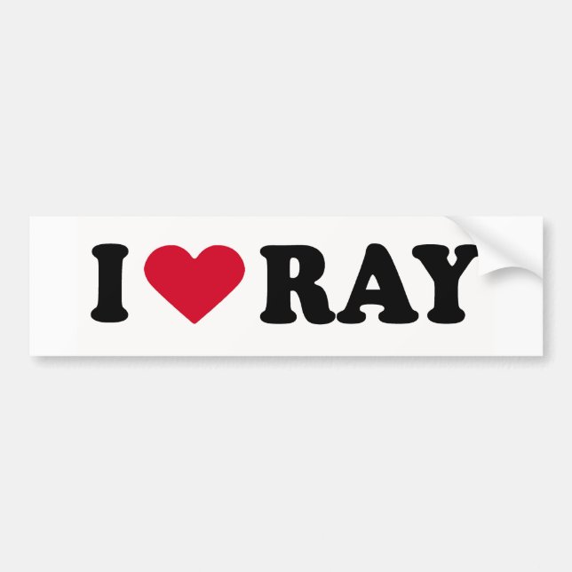 ADESIVO PARA CARRO EU AMO RAY (Frente)