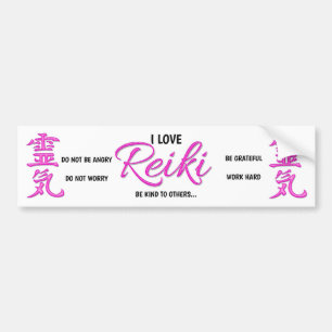 Adesivo Para Carro Eu Amo Reiki - Autocolante