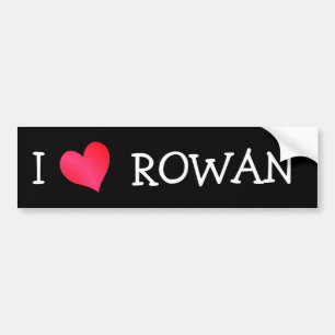 Adesivo Para Carro Eu Amo Rowan