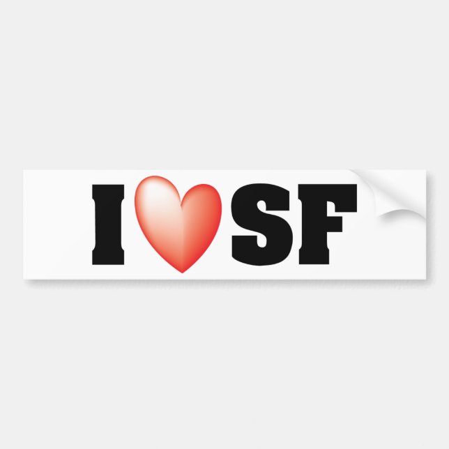 Adesivo Para Carro Eu amo San Francisco (Frente)