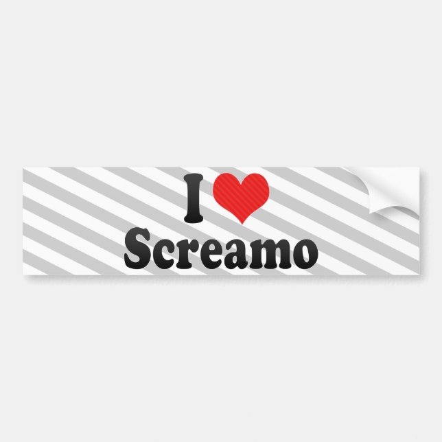 Adesivo Para Carro Eu amo Screamo (Frente)