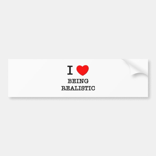 Adesivo Para Carro Eu amo ser realístico (Frente)