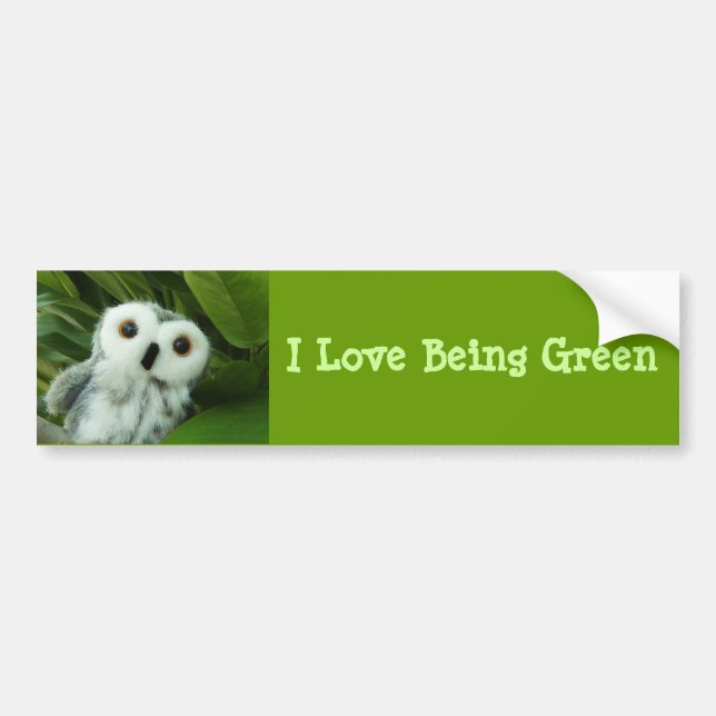Adesivo Para Carro Eu amo ser verde (Frente)