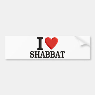 Adesivo Para Carro Eu amo Shabbat