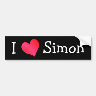 Adesivo Para Carro Eu amo Simon