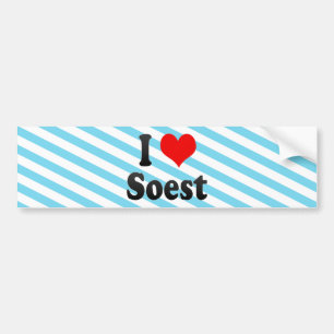 Adesivo Para Carro Eu amo Soest, Alemanha. Ich Liebe Soest, Alemanha
