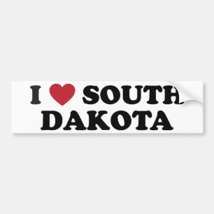 Adesivo Para Carro Eu amo South Dakota