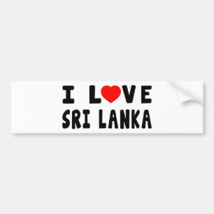 Adesivo Para Carro Eu amo Sri Lanka